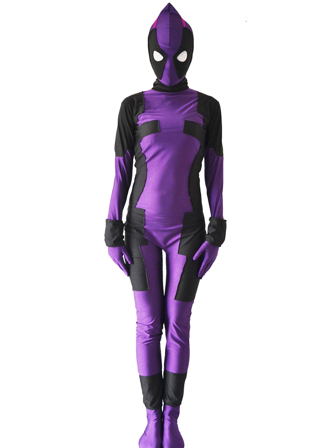 Female Purple Deadpool Superhero Bodysuit Costume